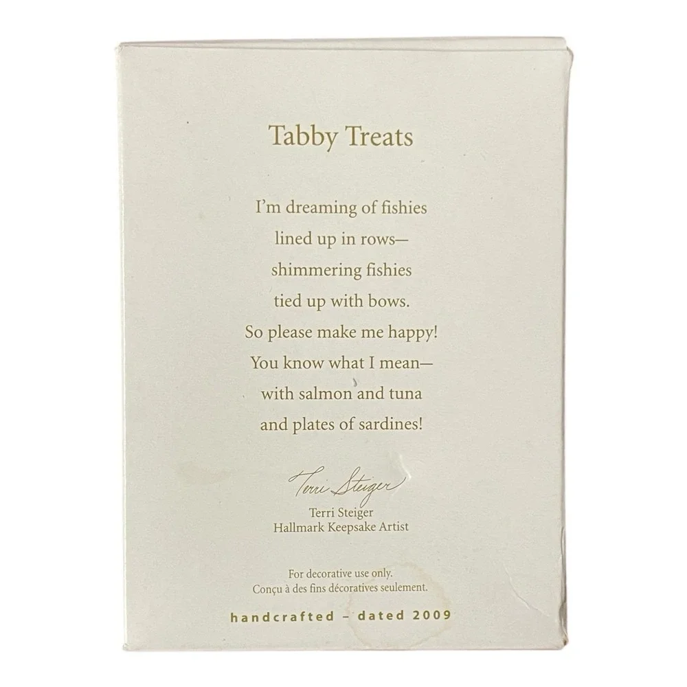 Tabby‎ Treats Photo Holder 2009 Hallmark Keepsake Ornament