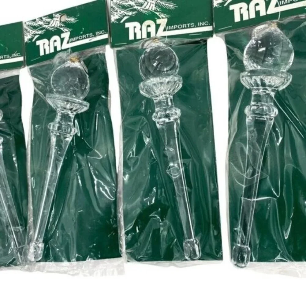 Vintage Acrylic Crystal Ornaments Lot