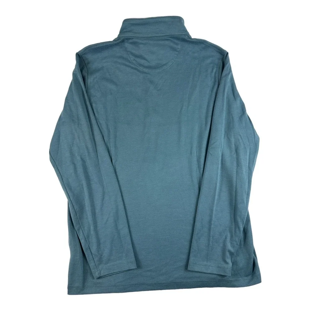 Mizzen + Main Blue Performance 1/2 Zip Pullover Sweater Mens Size M Trim Fit