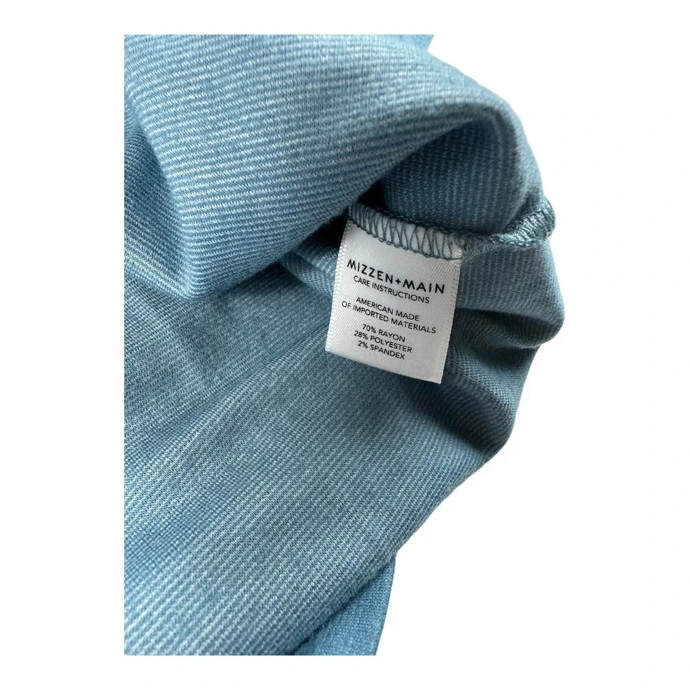 Mizzen + Main Blue Performance 1/2 Zip Pullover Sweater Mens Size M Trim Fit