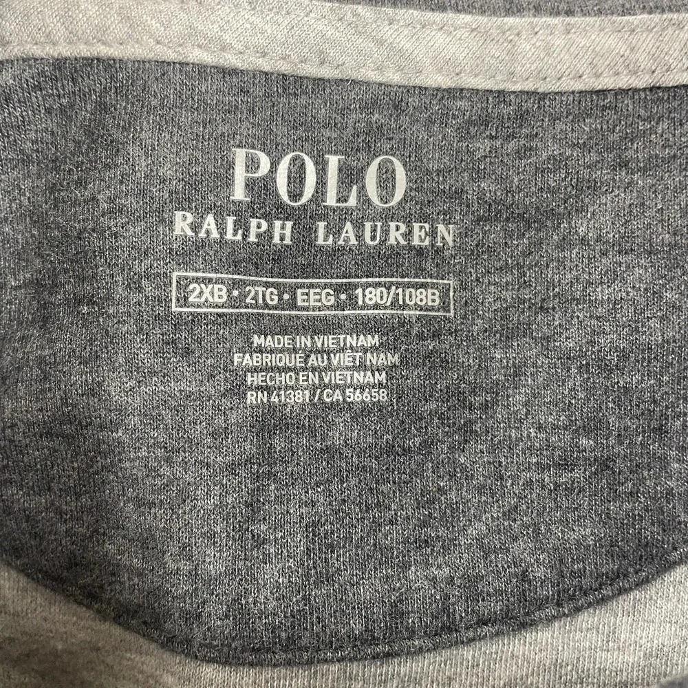 Polo Ralph Lauren Gray Performance 1/2 Zip Pullover Mens 2XB 2XL NWT