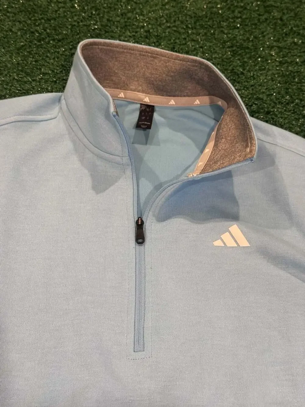 Adidas Mens Elevated 1/4-Zip Sweatshirt Blue Burst Size S New with Tags
