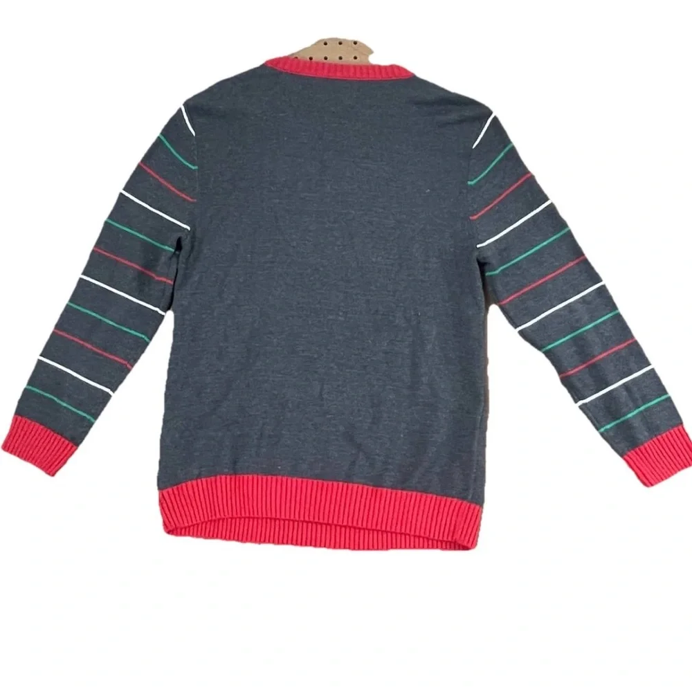 Santa Claus Draft Beer‎ Drinking Ugly Christmas Sweater Cheers Men's XL Holiday