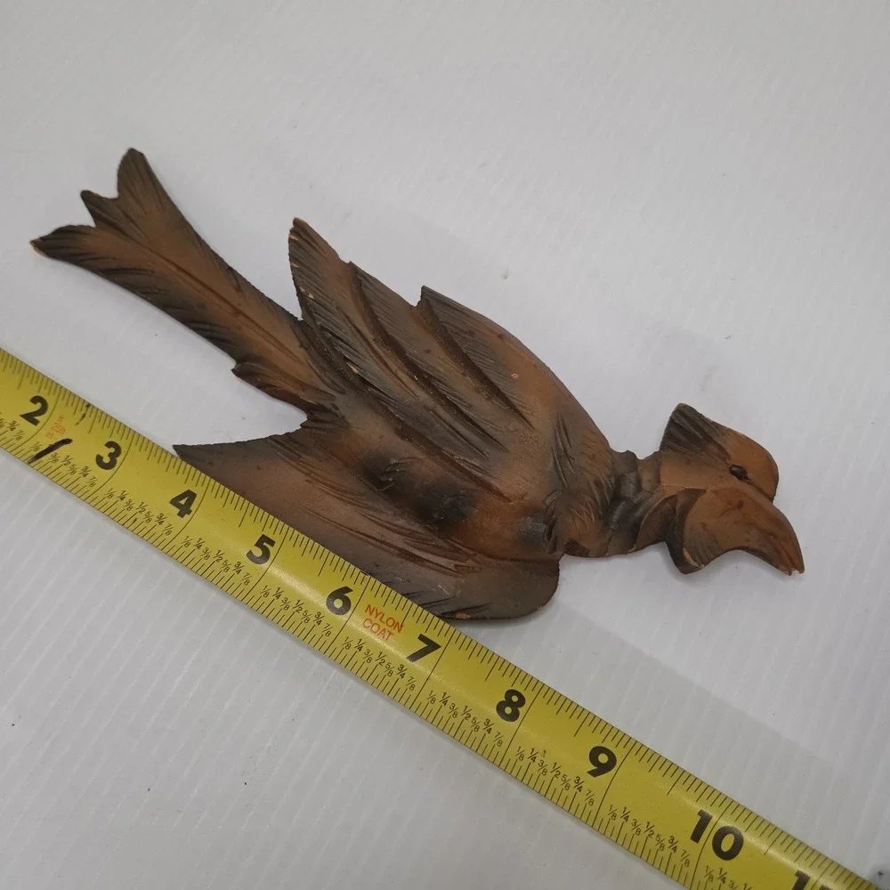 Vintage‎ WOOD CARVED Flying Bird Cuckoo Clock Part 10