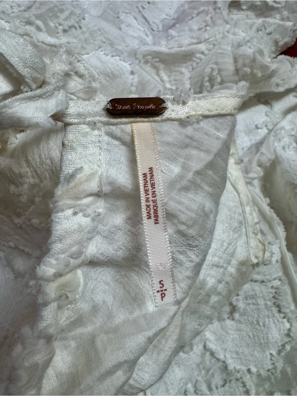 Free People white backless top