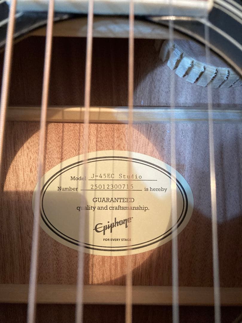 Final price reduction! Epiphone J-45EC Studio, 2025 model, super beautiful condition!!