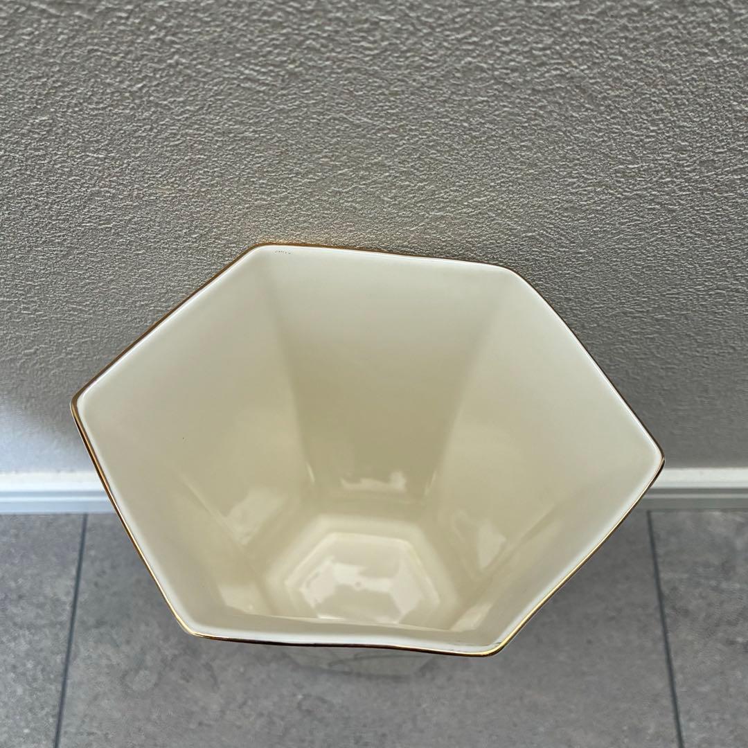 【Unused】YAMAJI Masamine Kiln Vase Blue Floral Hexagonal Mino Ware Style