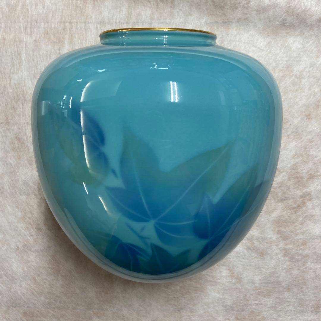 ☆717 Blue and Green Gradient Vase