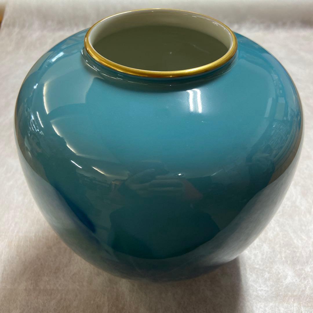 ☆717 Blue and Green Gradient Vase