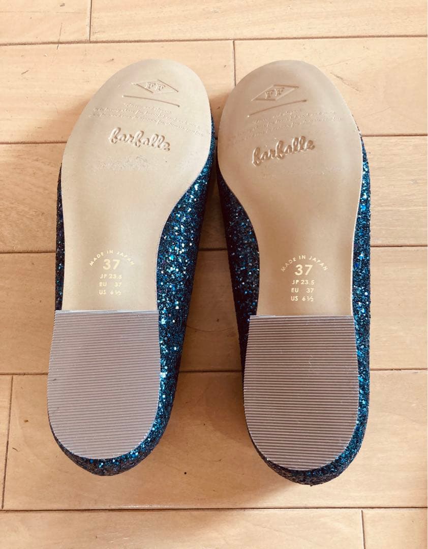 Farfalle Ballet Flats (Large Glitter) Midnight 23.5cm New