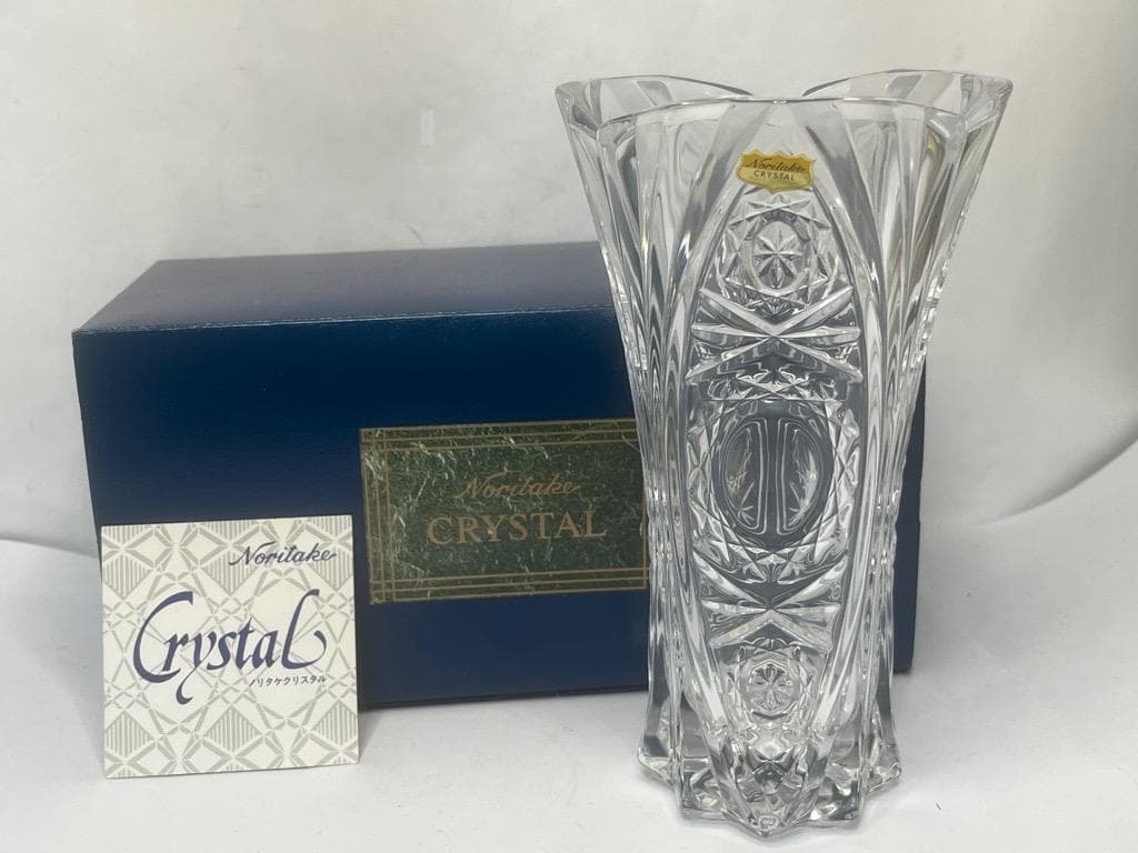 Unused Noritake Cut Crystal Vase, Approx. 20cm