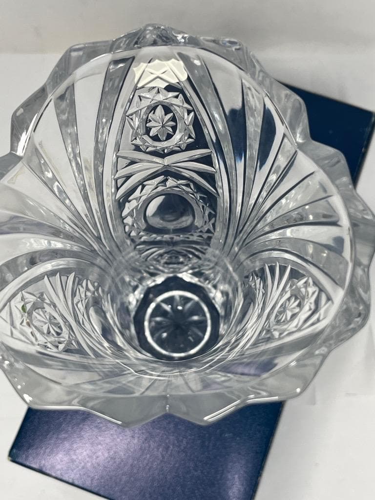 Unused Noritake Cut Crystal Vase, Approx. 20cm