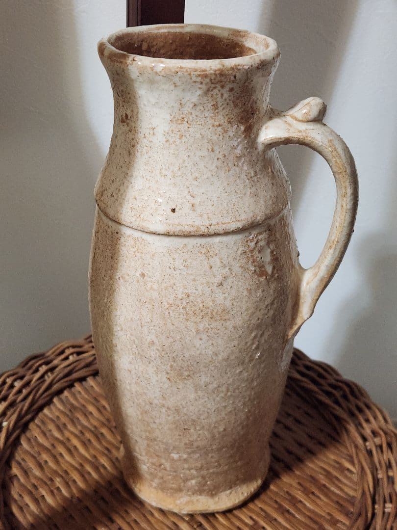 Hagi Ware Ceramic Pitcher Tall Vase