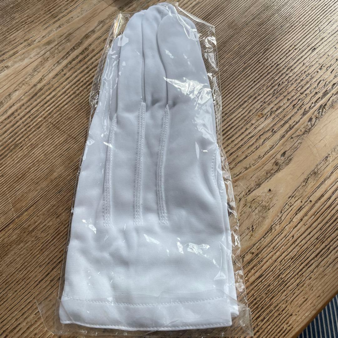 L size white gloves, unused, 2 pairs