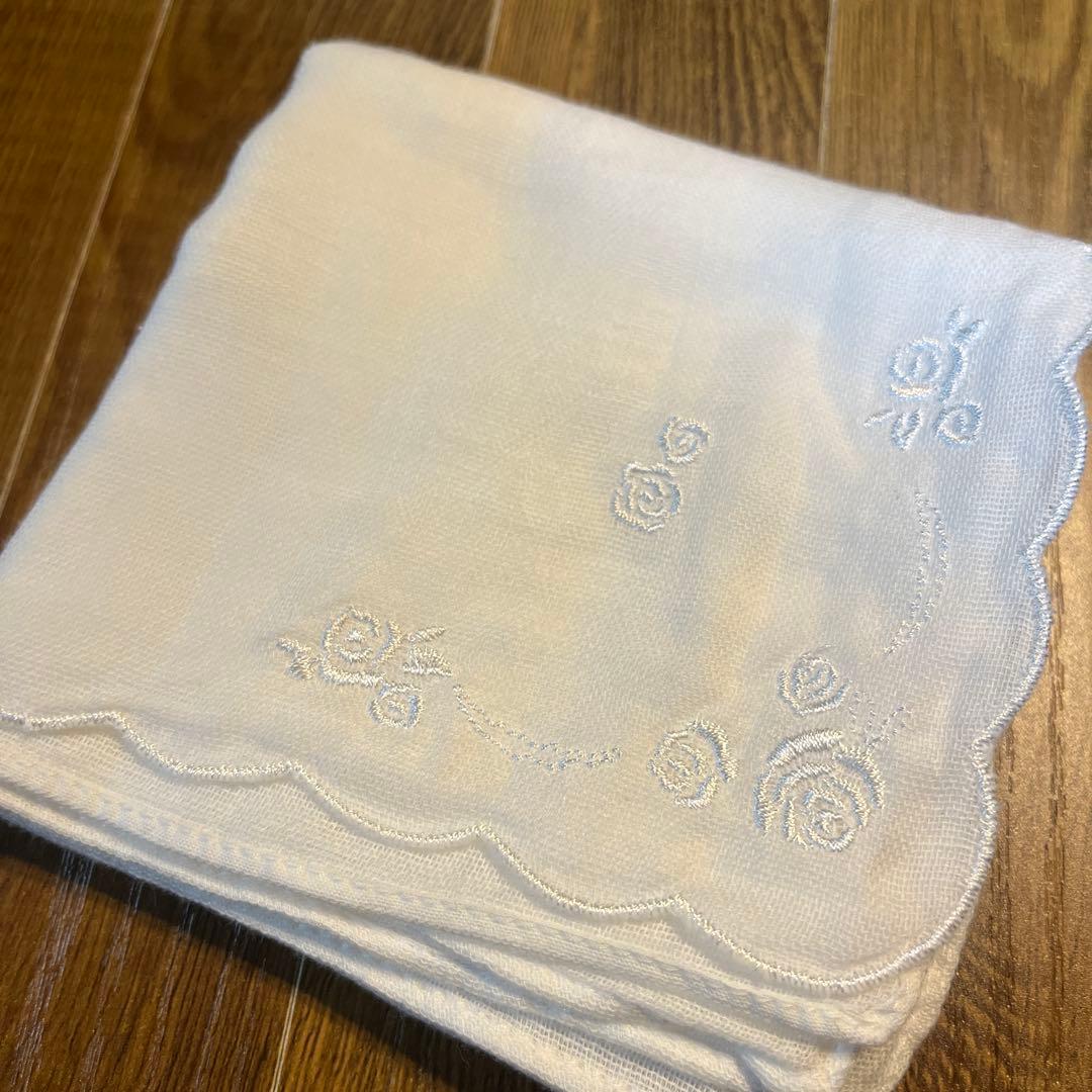 Groom's Gloves and Floral Embroidered Handkerchief Set