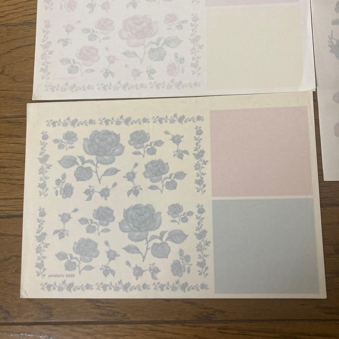 【SALE】Porcelain Art Decal Paper G085 G627 G628 Set of 3