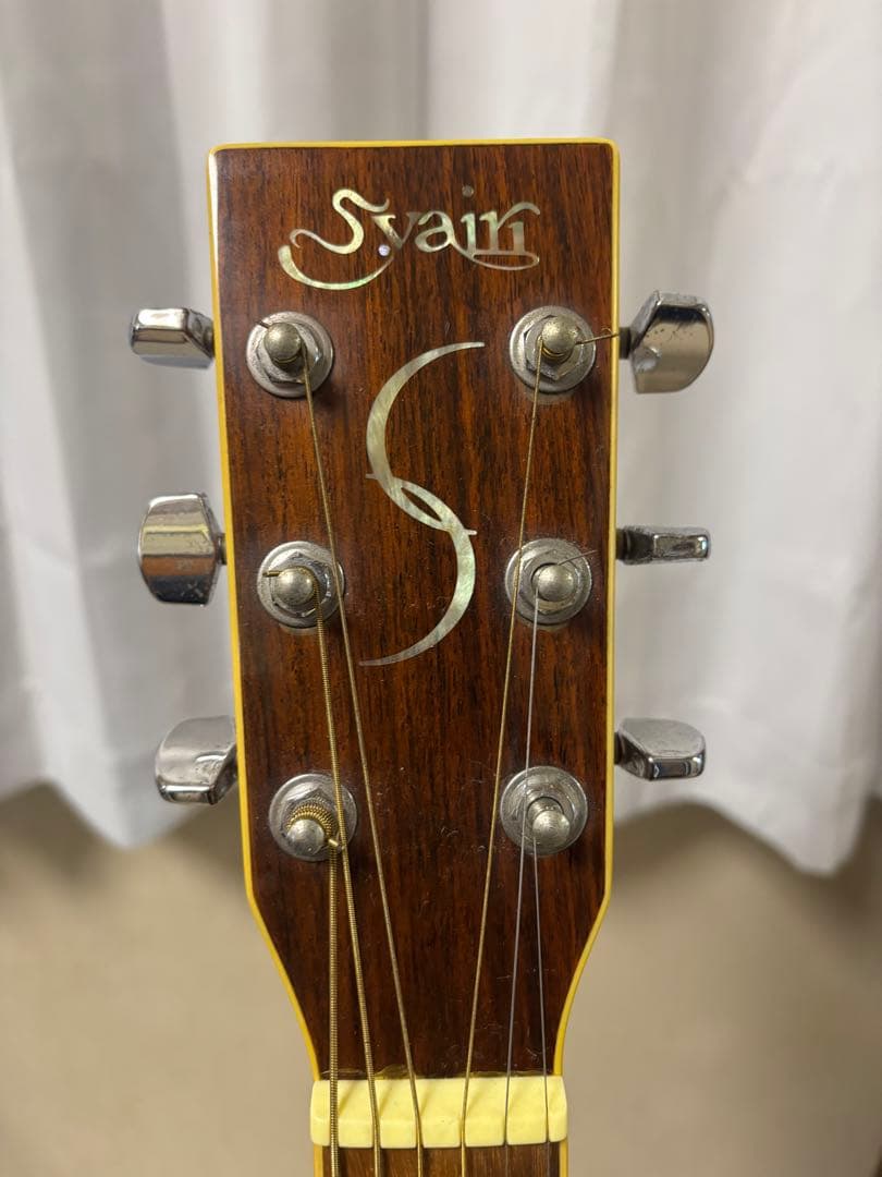 S.Yairi Acoustic Guitar Custom Painted Skull & Heart Design
