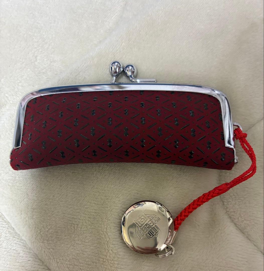 New Indenya Inden Seal Case, Vermilion Red x Floral Pattern