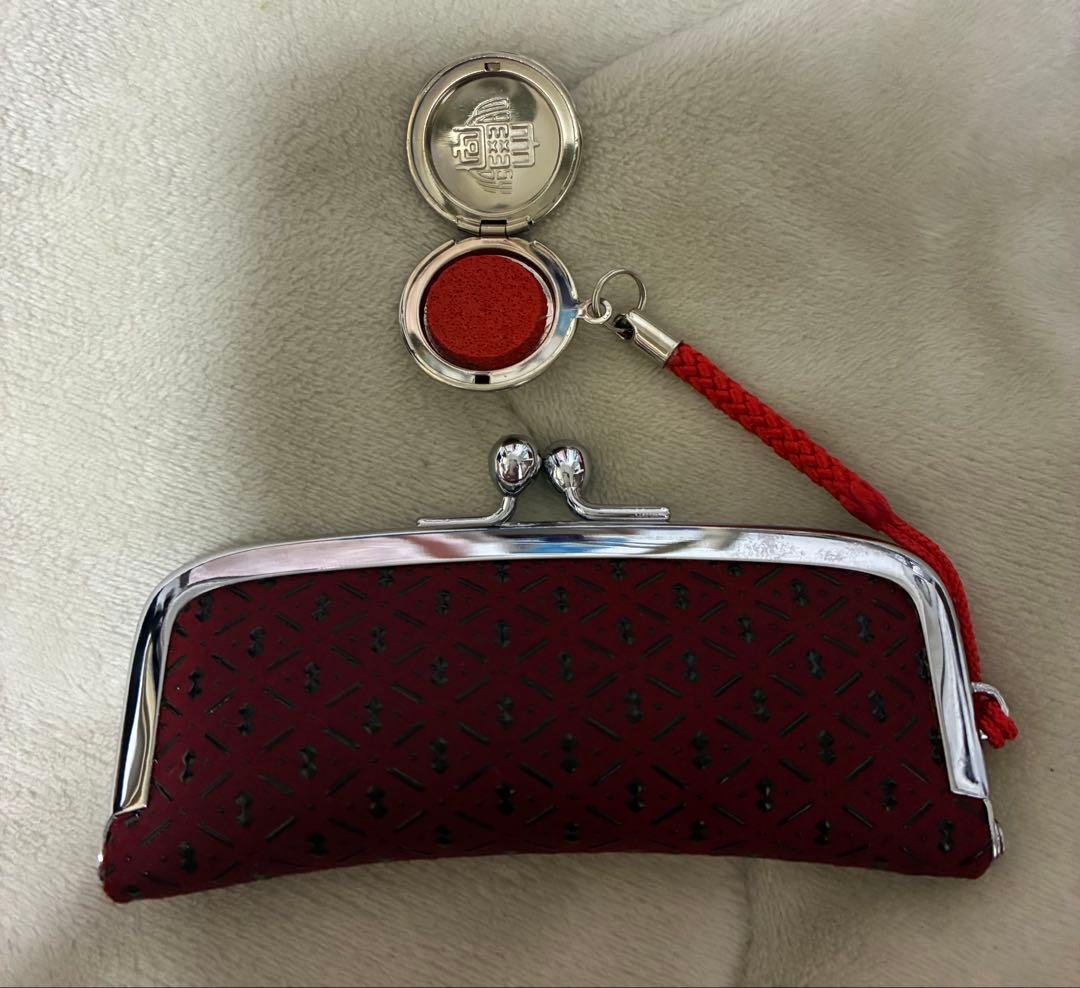 New Indenya Inden Seal Case, Vermilion Red x Floral Pattern