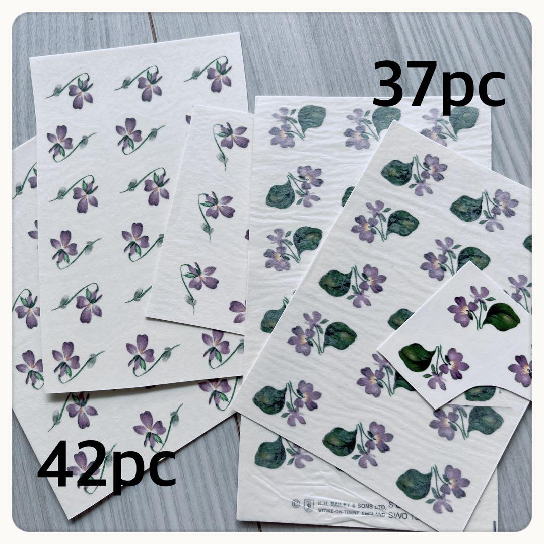 Porcelain Art Firing Transfer Paper Decal Small Flower Series Approx. 240 pcs + Bonus