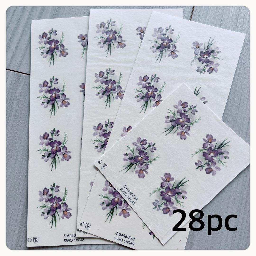 Porcelain Art Firing Transfer Paper Decal Small Flower Series Approx. 240 pcs + Bonus