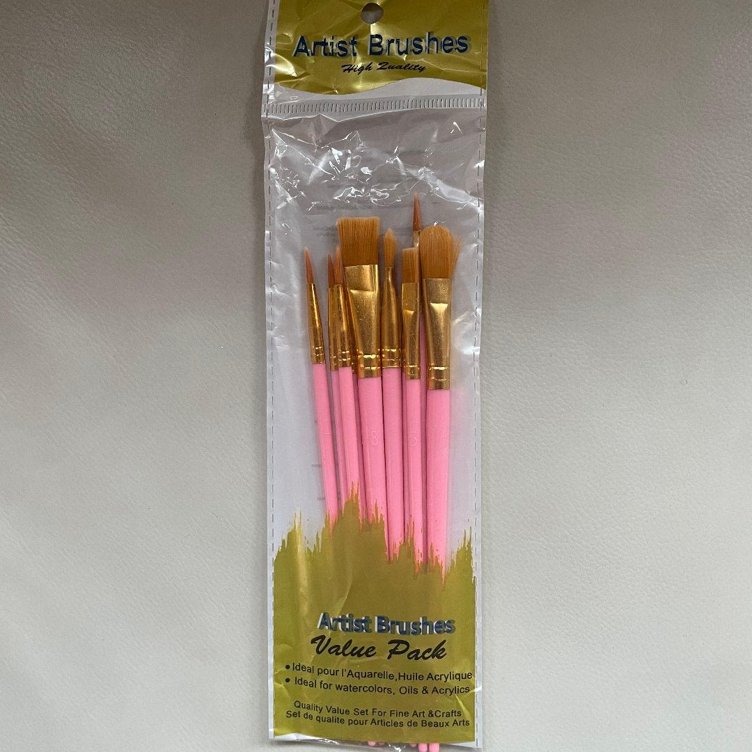 Illustration Brush Pink - Set of 10 - Paint Brush, Art Brush, Art Supplies, Watercolor Painting