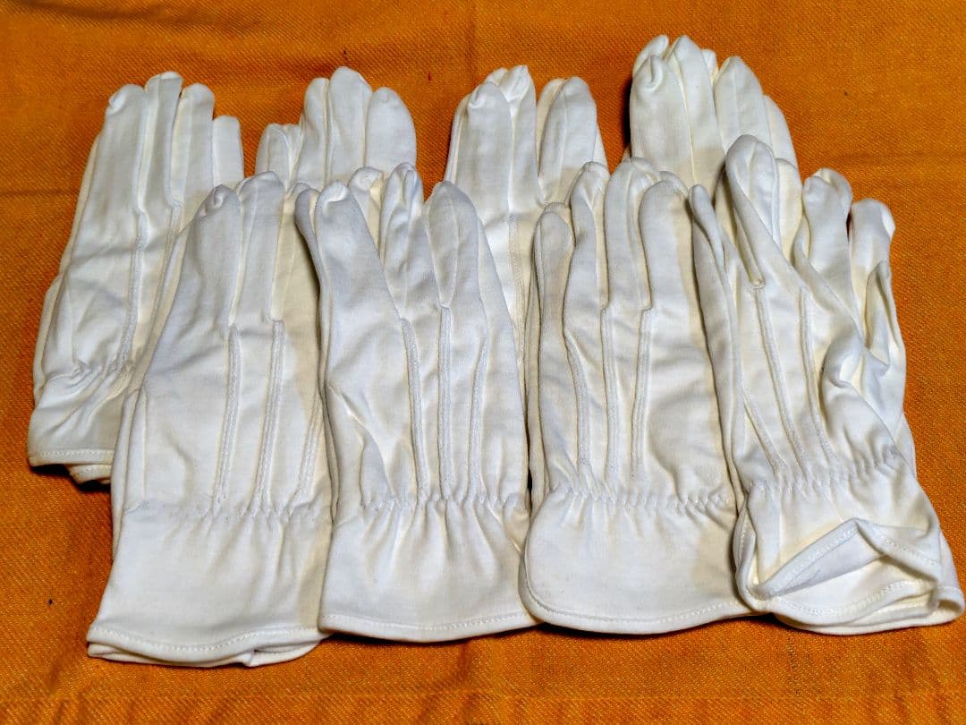 White Gloves, 8-Pair Set for Formal Occasions