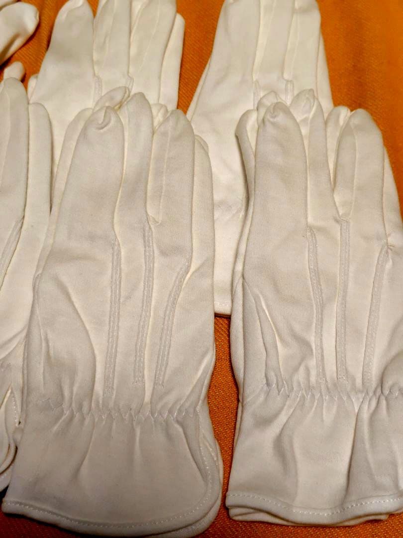 White Gloves, 8-Pair Set for Formal Occasions