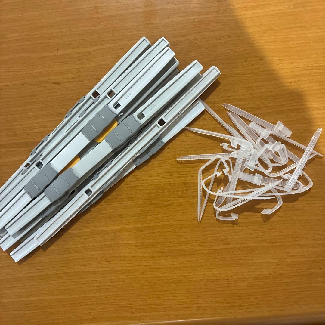 White Plastic Paper Fasteners, 11 Pieces