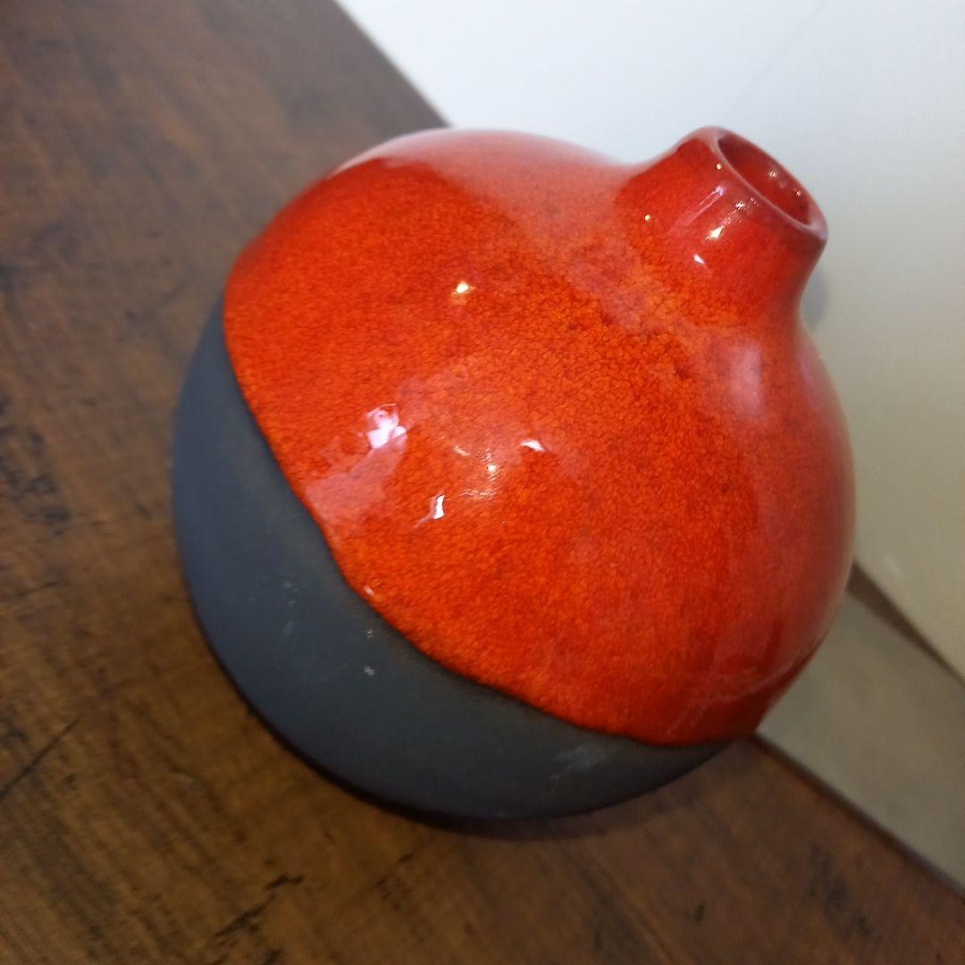 Crate & Barrel Vase Red Black