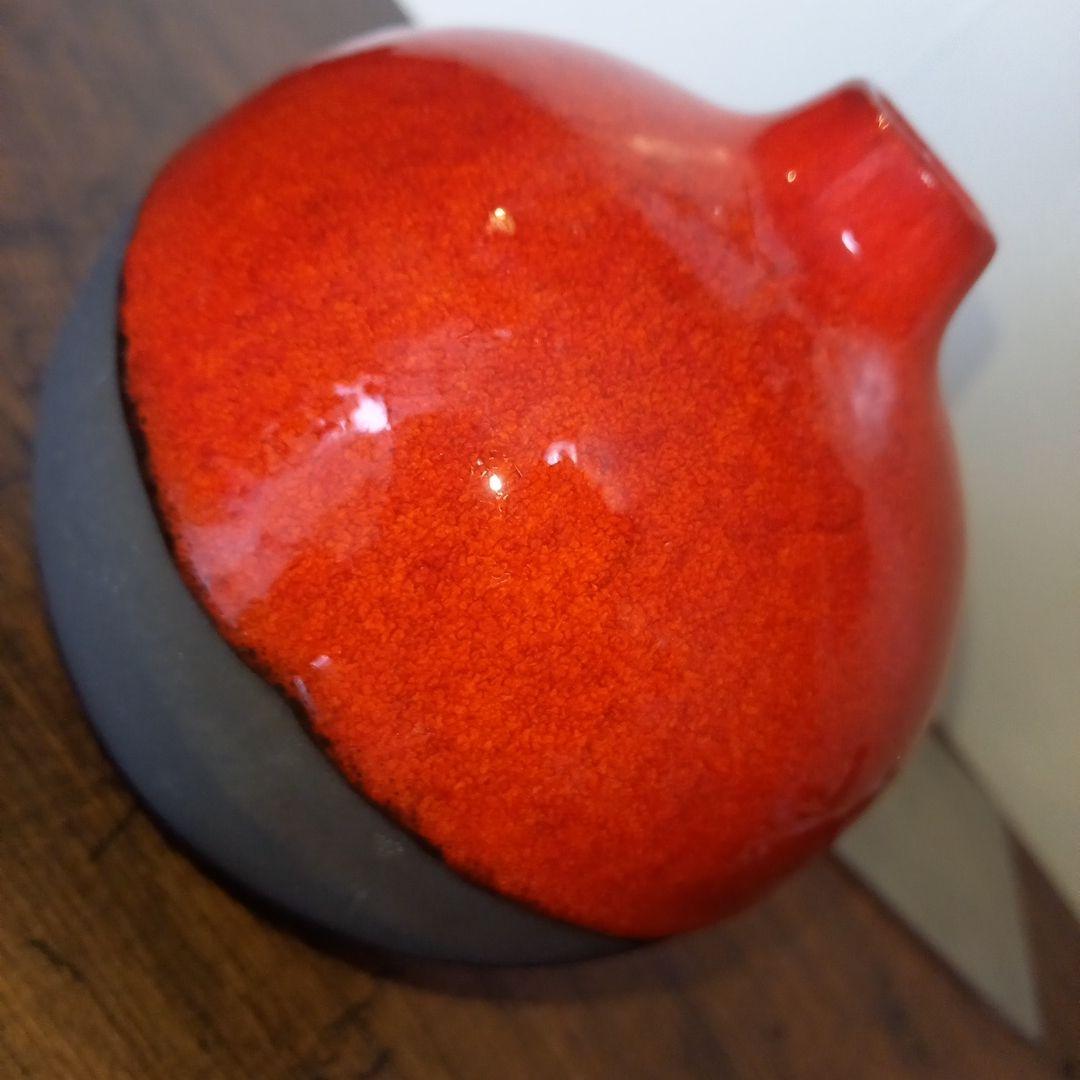Crate & Barrel Vase Red Black