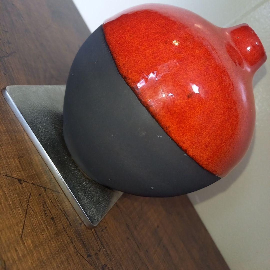 Crate & Barrel Vase Red Black