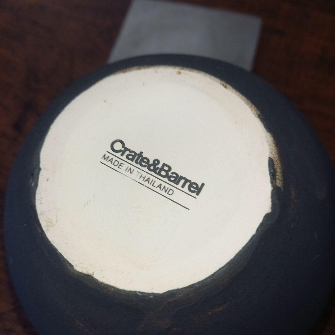 Crate & Barrel Vase Red Black