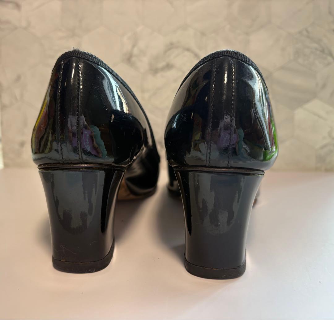 【Beautiful Condition】Repetto Patent Leather Ballet Flats, Black, Size 36.5cm