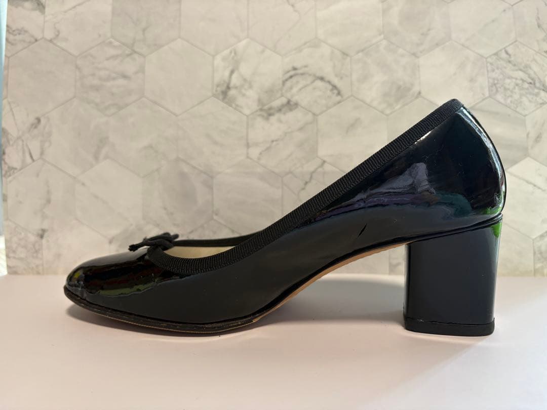【Beautiful Condition】Repetto Patent Leather Ballet Flats, Black, Size 36.5cm