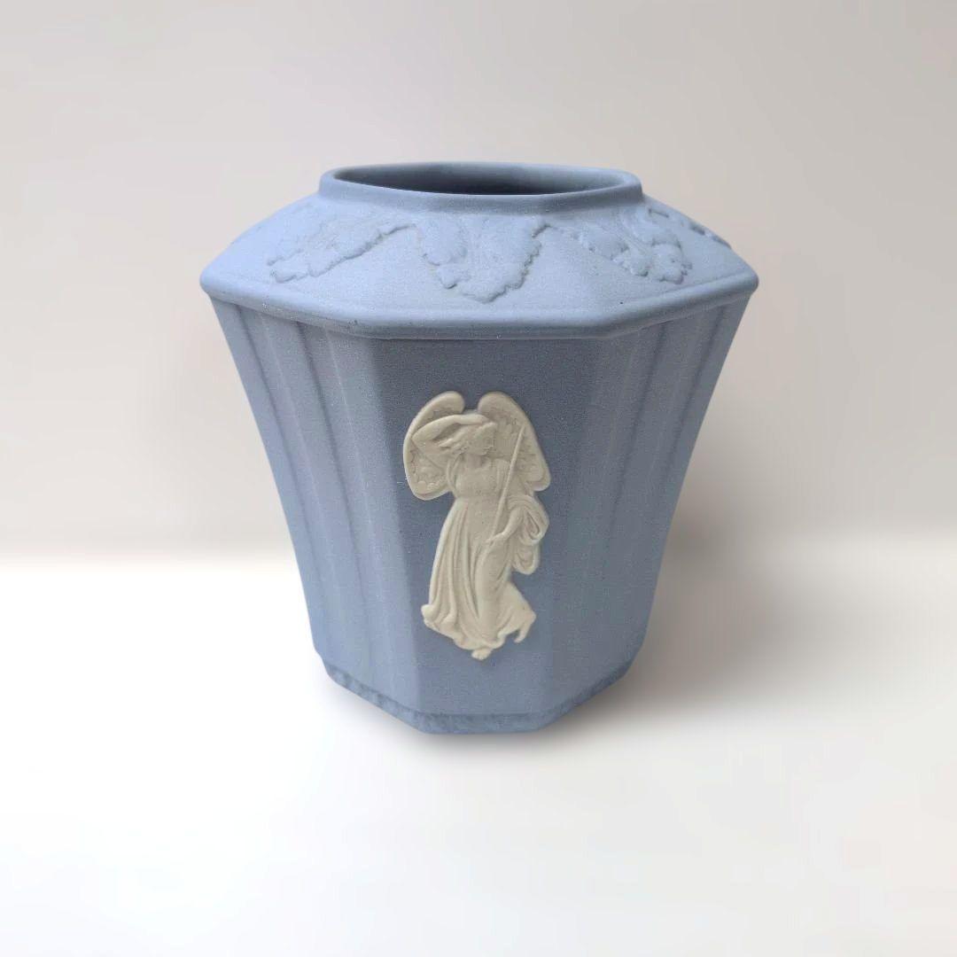Wedgwood Vase Jasperware Light Blue Ceramic Mini Vase