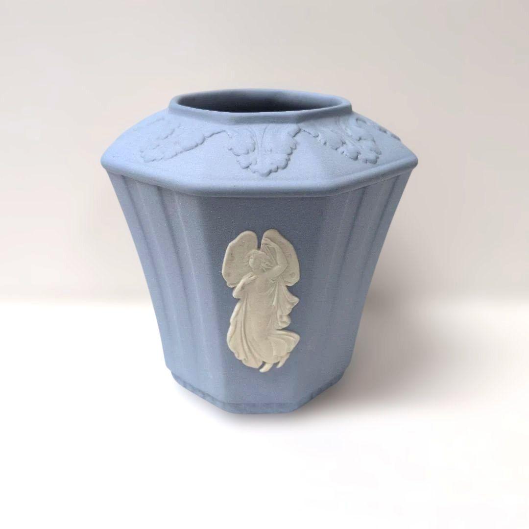 Wedgwood Vase Jasperware Light Blue Ceramic Mini Vase